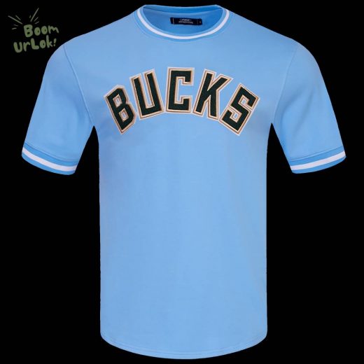 Milwaukee Bucks Classic Chenille Men’s Blue Tee – NBA Sportswear