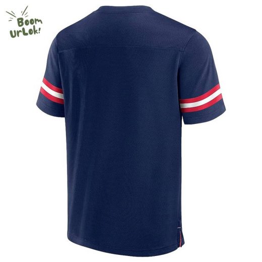 New England Patriots NFL Hashmark V-Neck Jersey – Short Sleeve Fan Gear