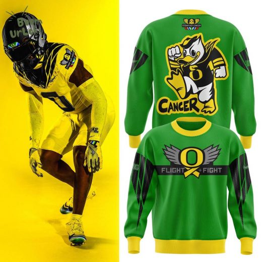 Oregon Ducks Cancer Flight Heroes Design 2024 Sweatshirt