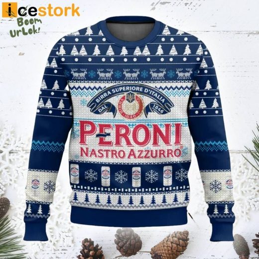 Peroni Nastro Azzurro Ugly Christmas Sweater