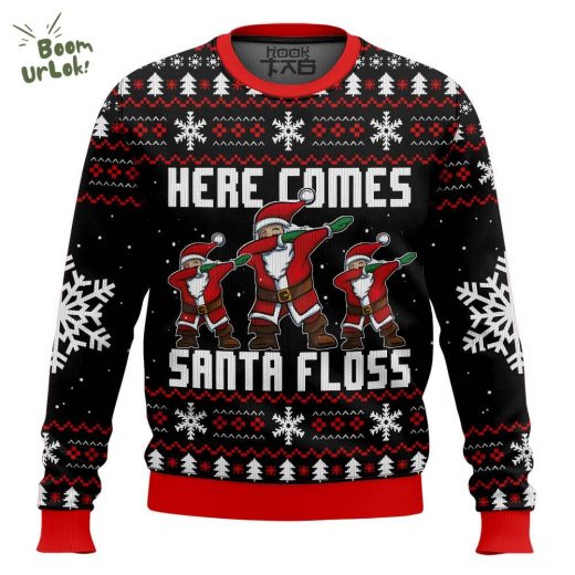 Santa Claus Flossing Ugly Christmas Sweater