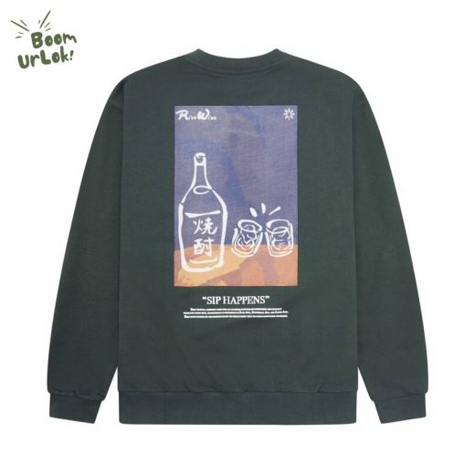 Sip Crew Dark Green Sweatshirt