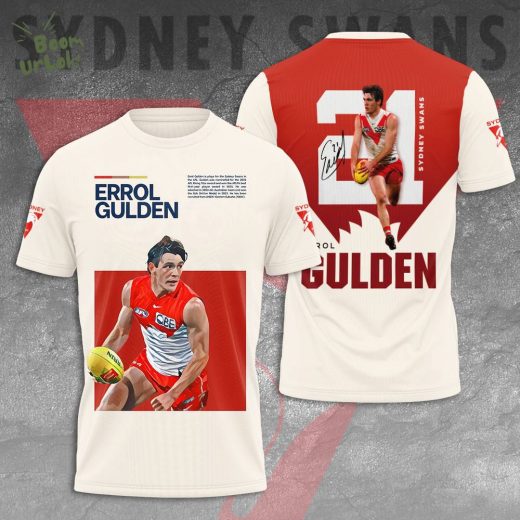 Sydney Swans Errol Gulden 3D T-Shirt – AFL Player Shirt