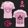 Tackle Breast Cancer Steelers White Hot New Design 2024 Shirt – NFL Cancer Awareness Shirt