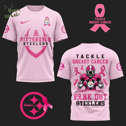 Tackle Breast Cancer Steelers White Hot New Design 2024 Pink Shirt – NFL Charity Shirt