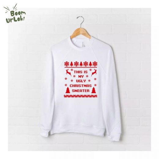 Women’s Bella Canvas Christmas Sweater Graphic Sweatshirt