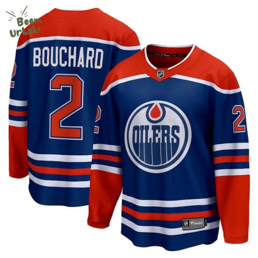 Evan Bouchard Edmonton Oilers Royal Breakaway Home NHL Jersey