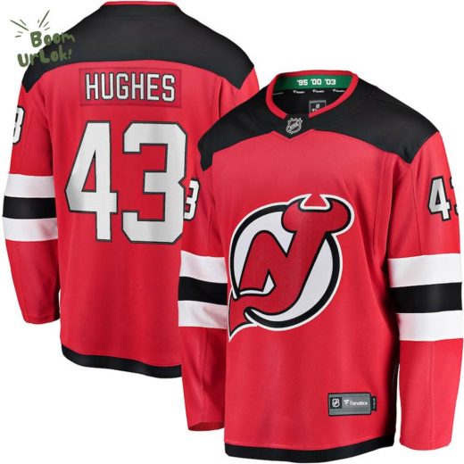 Luke Hughes New Jersey Devils Breakaway Home NHL Fanatics Jersey