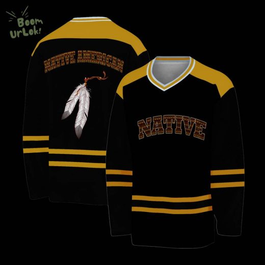 Native American Feather Design Hockey Jersey