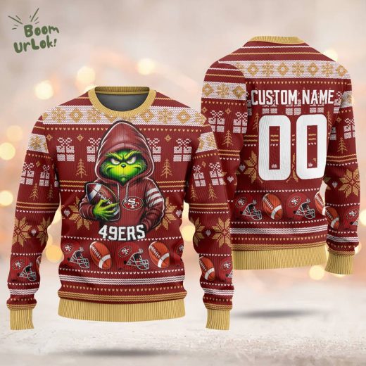 49ers Custom Ugly Christmas Sweater – Top Gift for Fans 2024