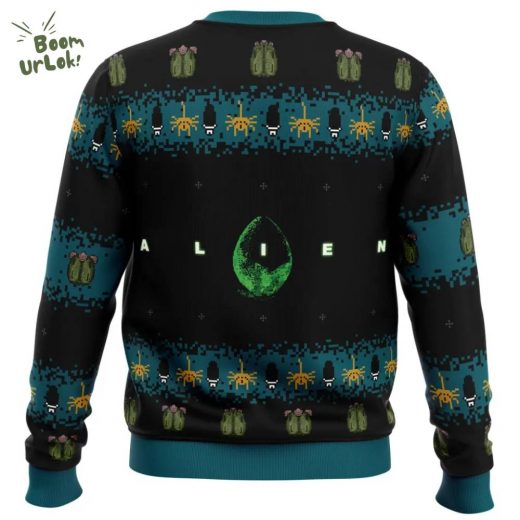 Alien Facehugger Free Hugs Ugly Christmas Sweater – Sci-Fi Holiday Fun