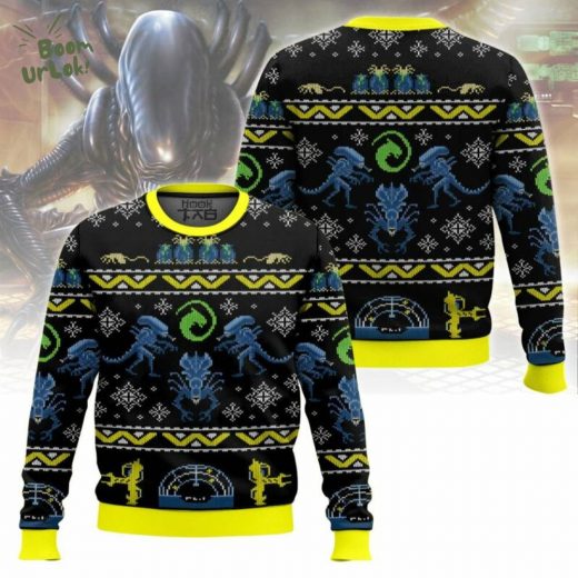 Alien Xenomorph Christmas Ugly Christmas Sweater – Sci-Fi Holiday Special