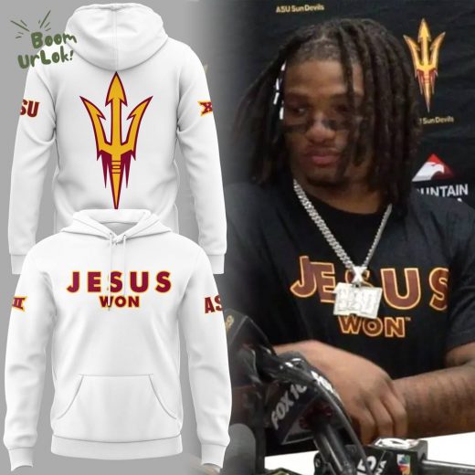 Arizona State Sun Devils JESUS WON 2024 White Limited Edition Hoodie