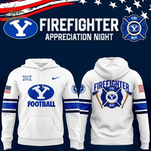 BYU Cougars Football x 2024 Firefighter Appreciation Night Premium Limited Pullover Hoodie