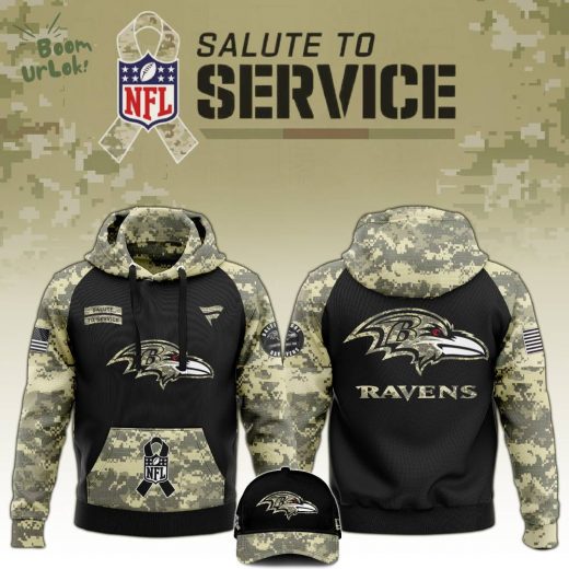 Baltimore Ravens 2024 Salute to Service Limited Edition Hoodie – NFL Military Support