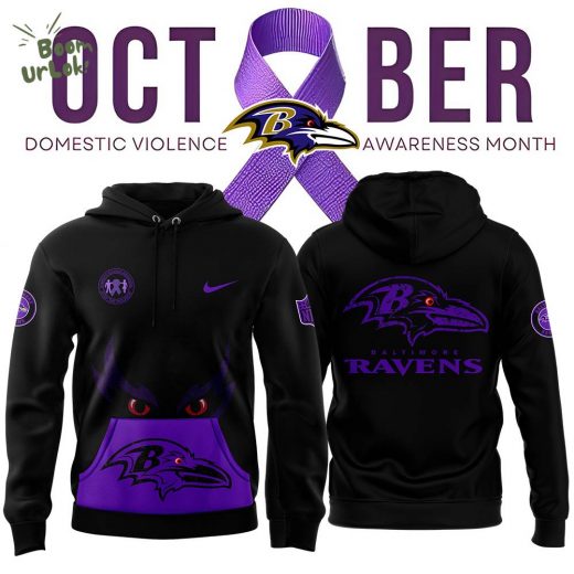 Baltimore Ravens Men’s Nike Black 2024 Domestic Violence Awareness Month Hoodie