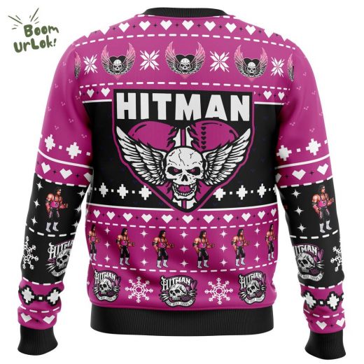 Bret Hart The Hitman Ugly Christmas Sweater – Wrestling Legend Edition