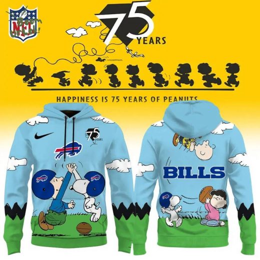 Buffalo Bills X Snoopy Peanuts’ 75Th Anniversary Hoodie