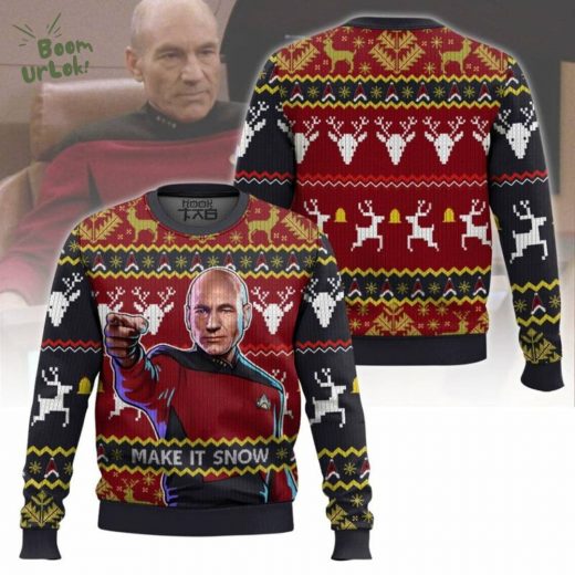 Captain Picard Star Trek Ugly Christmas Sweater – Classic Edition