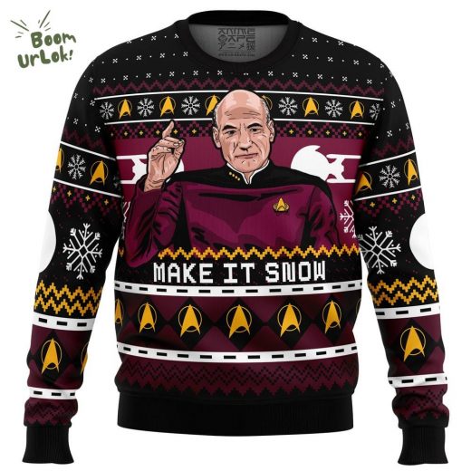 Captain Picard Star Trek Ugly Christmas Sweater – Iconic Edition