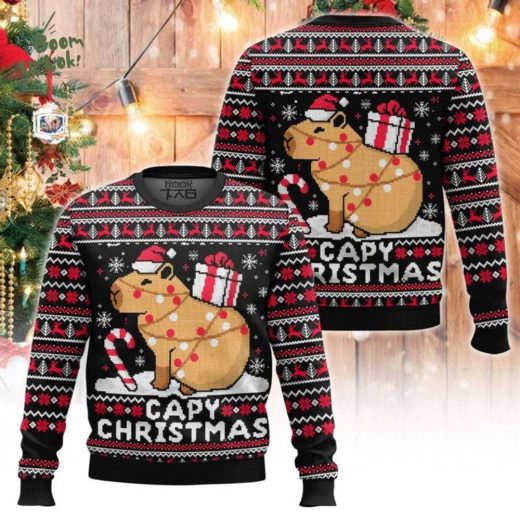 Capybara Cute Animal Ugly Christmas Sweater – Holiday Edition