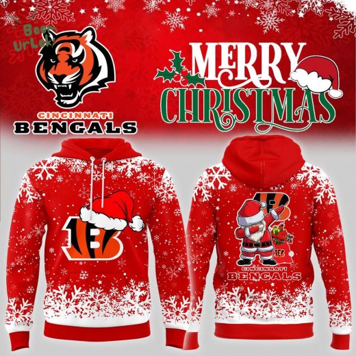 Cincinnati Bengals 2024 NFL Merry Christmas Premium Limited Pullover Hoodie – Holiday Spirit