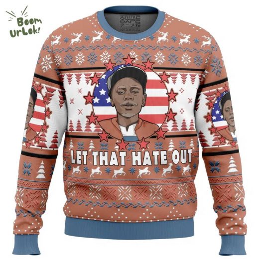 Clayton Bigsby Let That Hate Out Chappelle’s Show Ugly Christmas Sweater – Iconic Comedy Edition