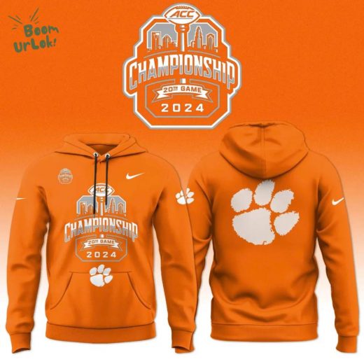 Clemson Tigers 2024 ACC Football Champions Nike Hoodie – Orange Edition