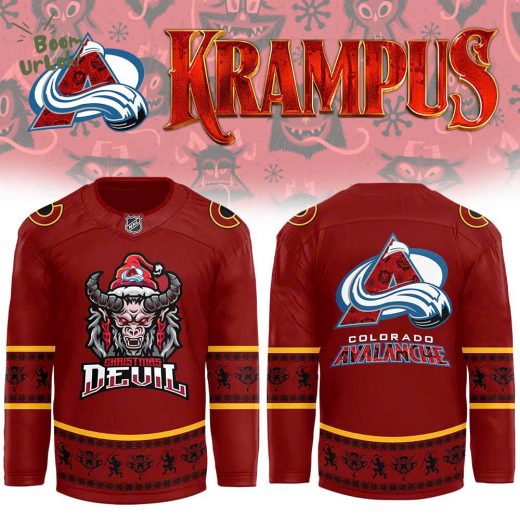 Colorado Avalanche x 2024 NHL Christmas Devil Krampus Holiday Premium Limited Jersey – Holiday Special Edition