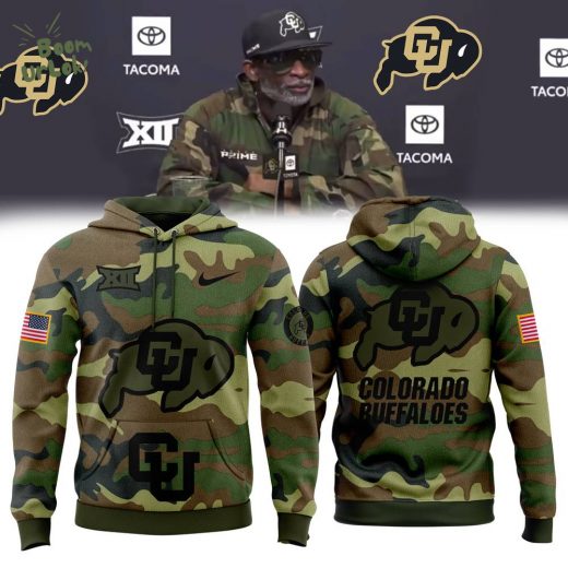 Colorado Buffaloes Football Camo 2024 Salute to Service Club Hoodie