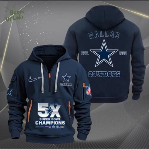 Dallas Cowboys Custom Name Navy Hoodie (Personalized)