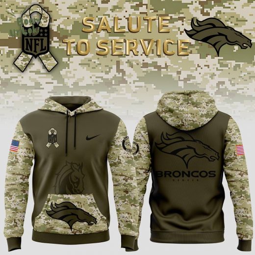 Denver Broncos 2024 Nike Camo Salute to Service Hoodie – Pullover Edition