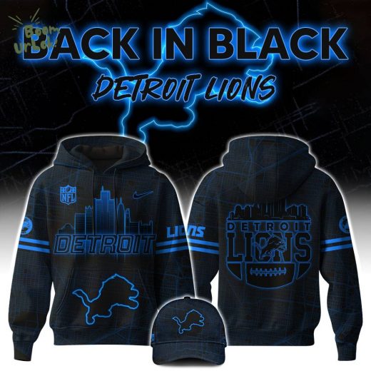 Detroit Lions Back In Black 2024 Limited Edition NFL Hoodie