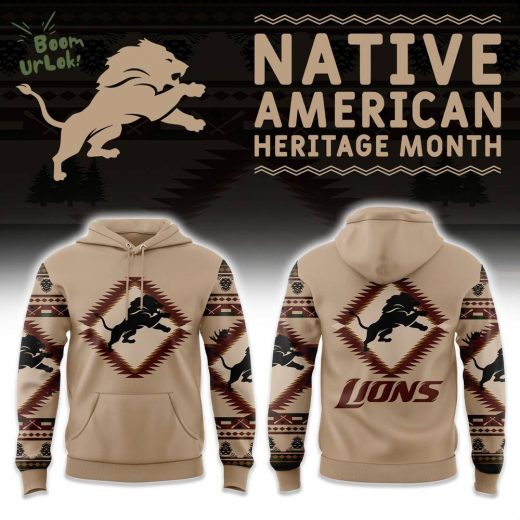 Detroit Lions Native American Heritage Hoodie 2024 Version