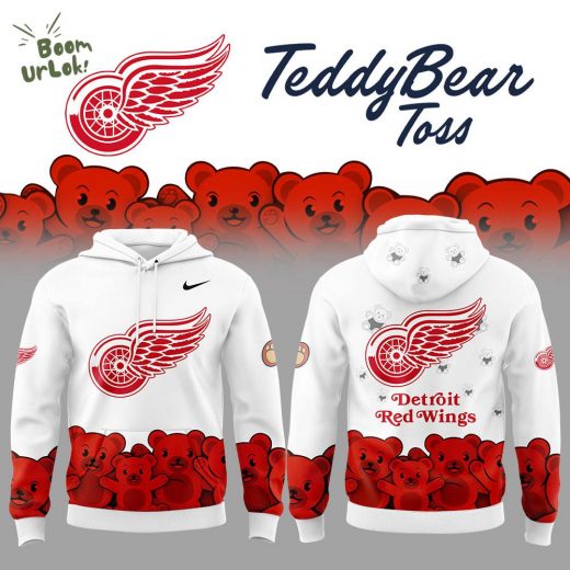 Detroit Red Wings 2024 Teddy Bear Toss Nike Hoodie