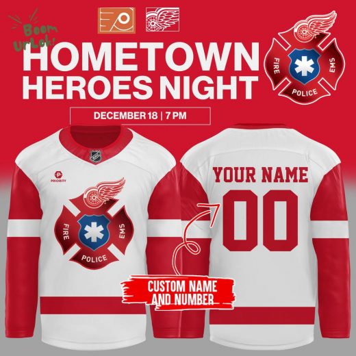 Detroit Red Wings Special HOMETOWN HEROES Jersey 2024 (Custom Name & Number)