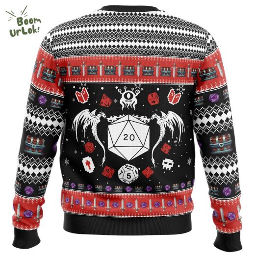 Dungeons & Dragons Merry Crit-Mas Ugly Christmas Sweater – Fantasy Holiday Special