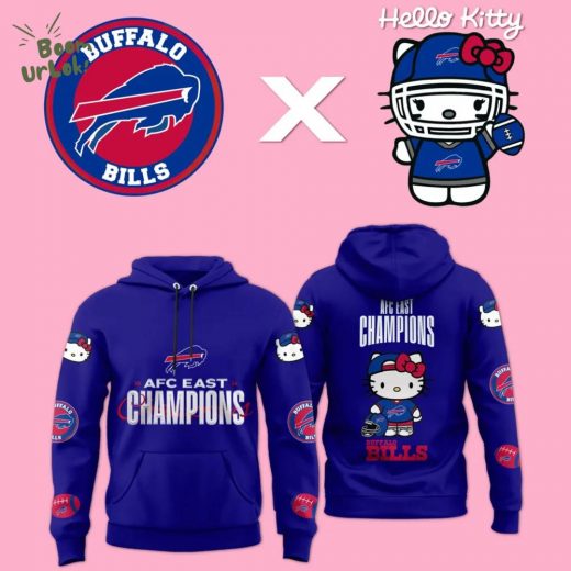 Hello Kitty x Buffalo Bills 2024 AFC Champions Collection Hoodie