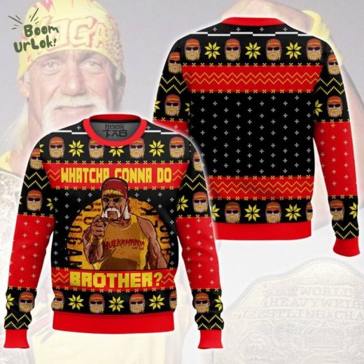 Hulk Hogan Whatcha Gonna Do Brother Ugly Christmas Sweater – Wrestling Holiday Special