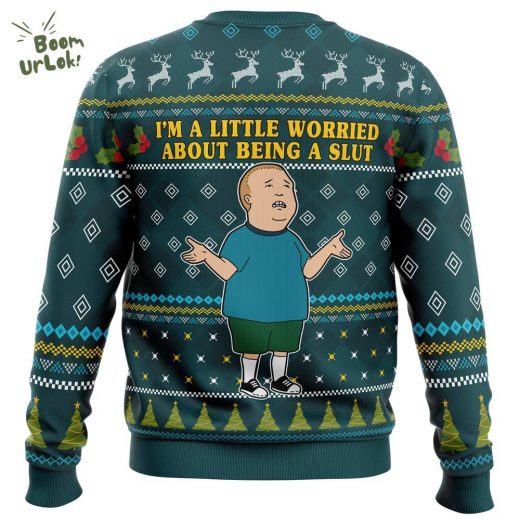 King of the Hill I’m a Little Worried Ugly Christmas Sweater – Texas Christmas Style