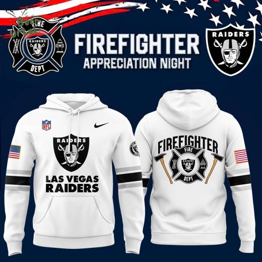 Las Vegas Raiders 2024 Firefighter Appreciation Night Premium Limited Pullover Hoodie – Limited Edition