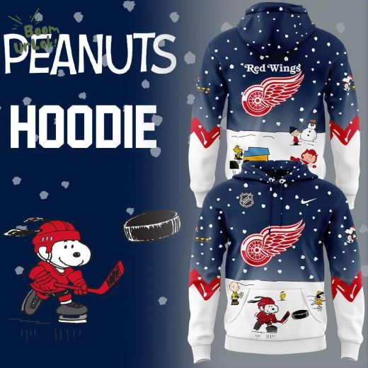 Limited Edition Detroit Red Wings Peanuts & Snoopy Night Hoodie – 2024