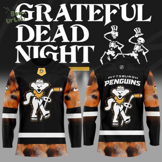 Limited Edition Nike Pittsburgh Penguins Grateful Dead Night Black Jersey