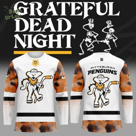 Limited Edition Nike Pittsburgh Penguins Grateful Dead Night White Jersey – 2024 Edition