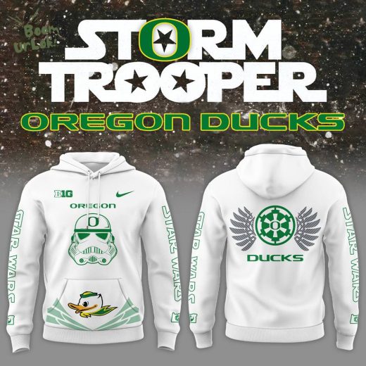 Limited Edition Oregon Ducks Football Storm Trooper Hoodie 2024 | Star Wars College Football Hoodie