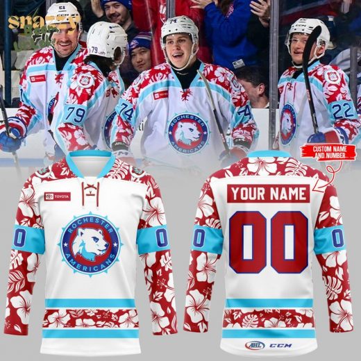 Limited Edition Rochester Americans Noel Night Jersey 2024 Custom Name And Number