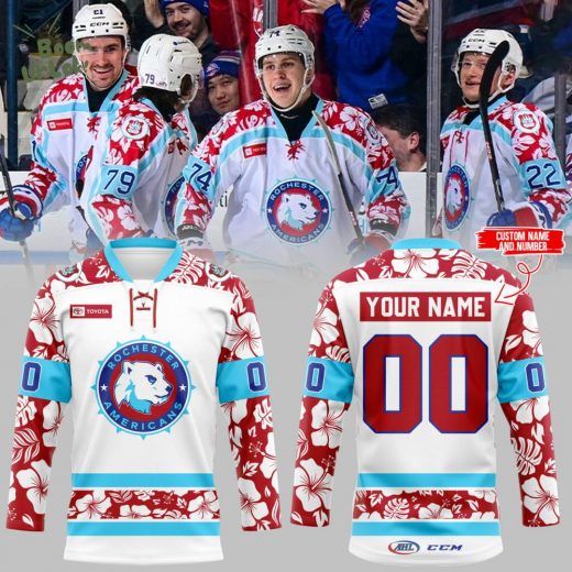 Limited Edition Rochester Americans Noel Night Jersey 2024 Custom Name And Number