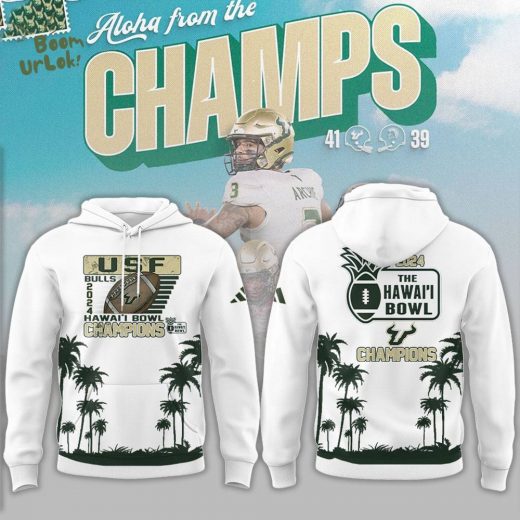 Limited Edition Usf Football X Champion Hawaii Bowl Hoodie