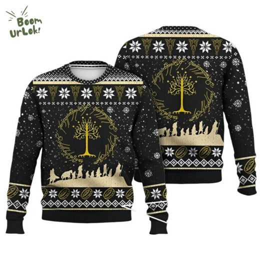 Lord of the Rings Fantasy Ugly Christmas Sweater – Holiday Magic Edition