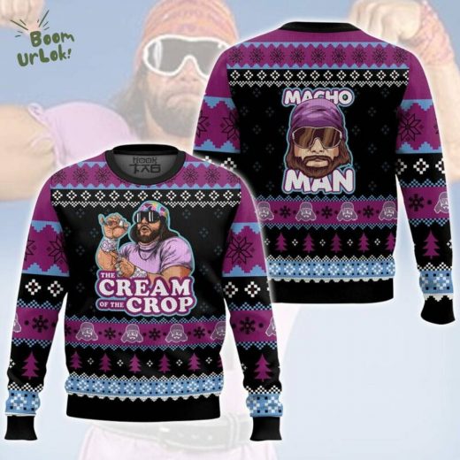 Macho Man The Cream of the Crop Ugly Christmas Sweater – Wrestling Legend Edition